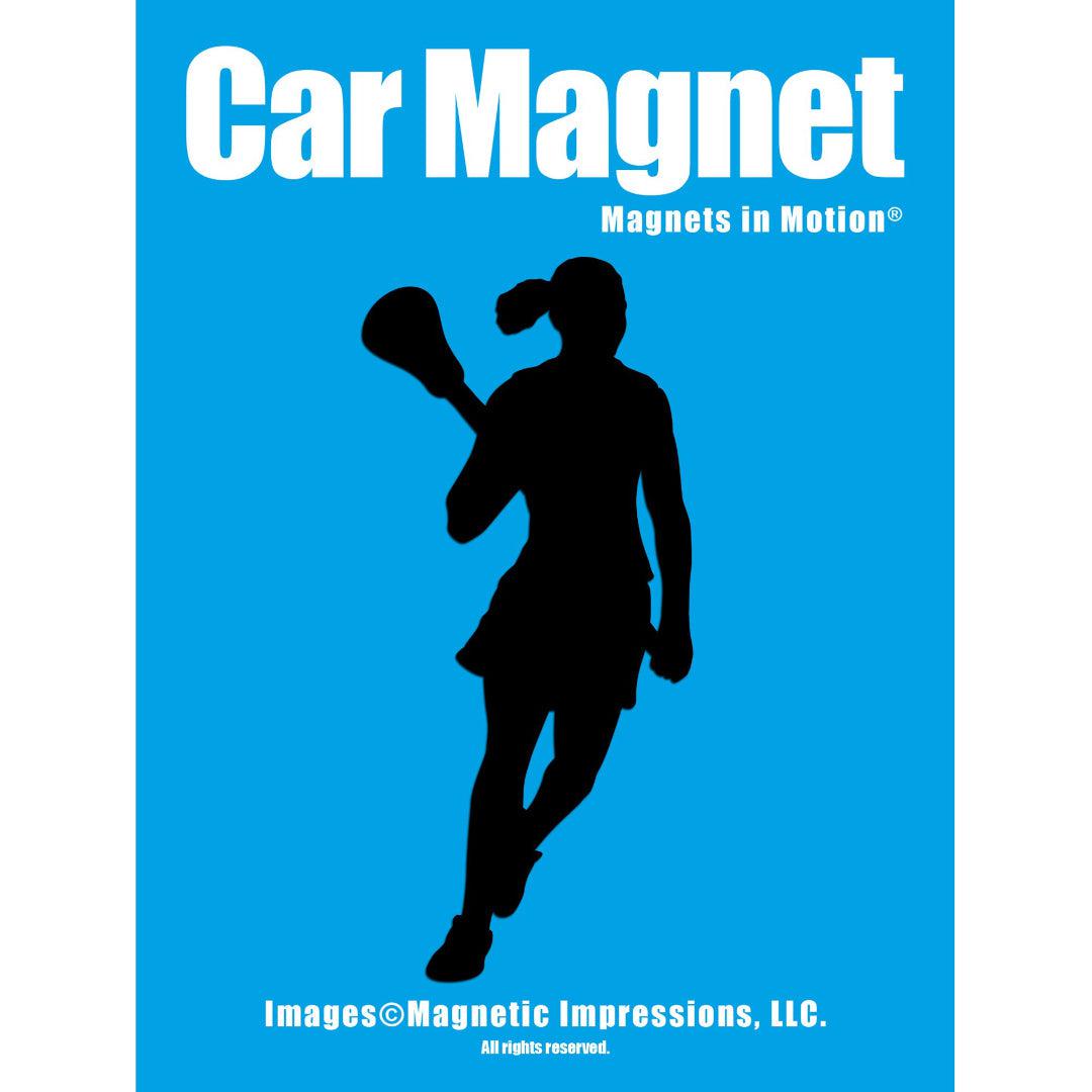 Girl's Lacrosse Player Car Magnet-Universal Lacrosse