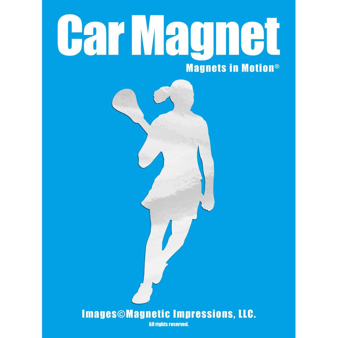Girl's Lacrosse Player Car Magnet-Universal Lacrosse